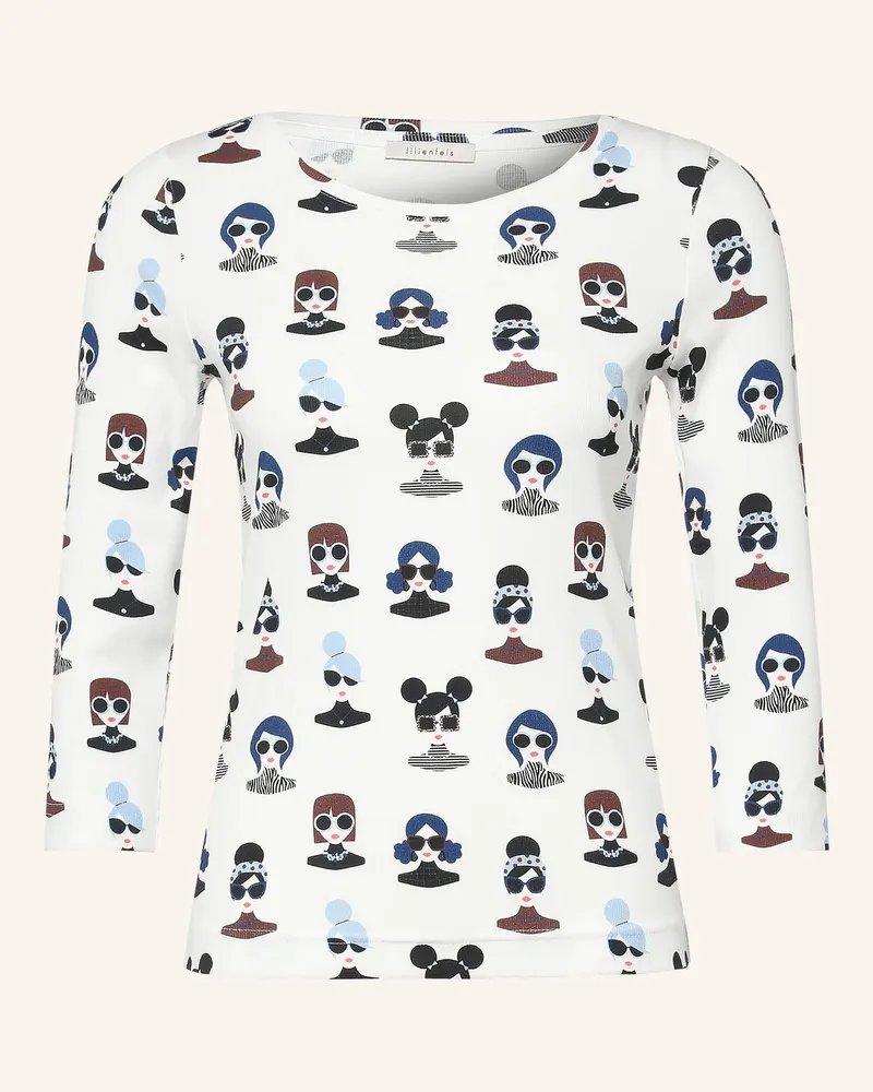 lilienfels Shirt Mit 3/4-Arm braun Weiss
