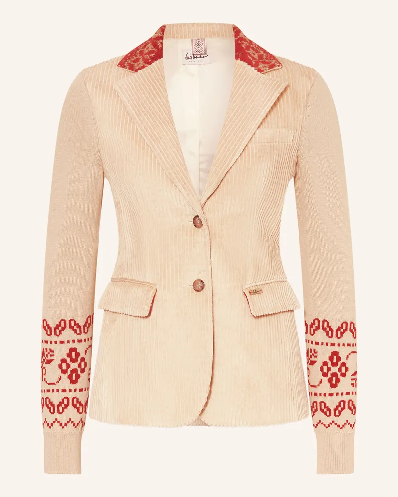 Luis Trenker Blazer LUREGLA im Materialmix Creme