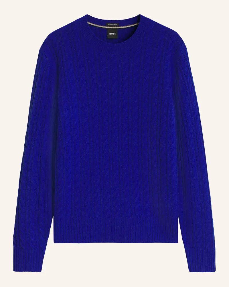 HUGO BOSS Pullover H-Furlan Regular Fit blau Blau