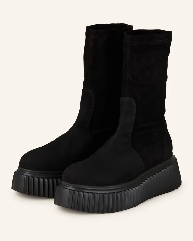 Attilio Giusti Leombruni Plateau-Boots Milagros schwarz Schwarz