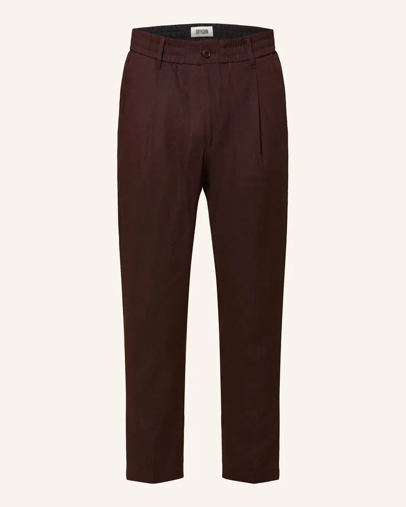 Drykorn Anzughose CHASY Extra Slim Fit mit Leinen Dunkelrot
