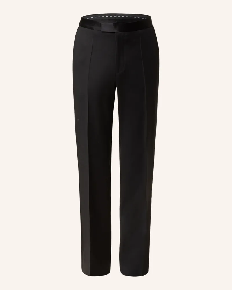 HUGO BOSS Smoking-Hose LENON TUX Slim Fit mit Galonstreifen Schwarz