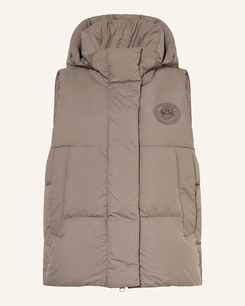 Canada Goose Daunenweste JUNCTION mit abnehmbarer Kapuze Taupe