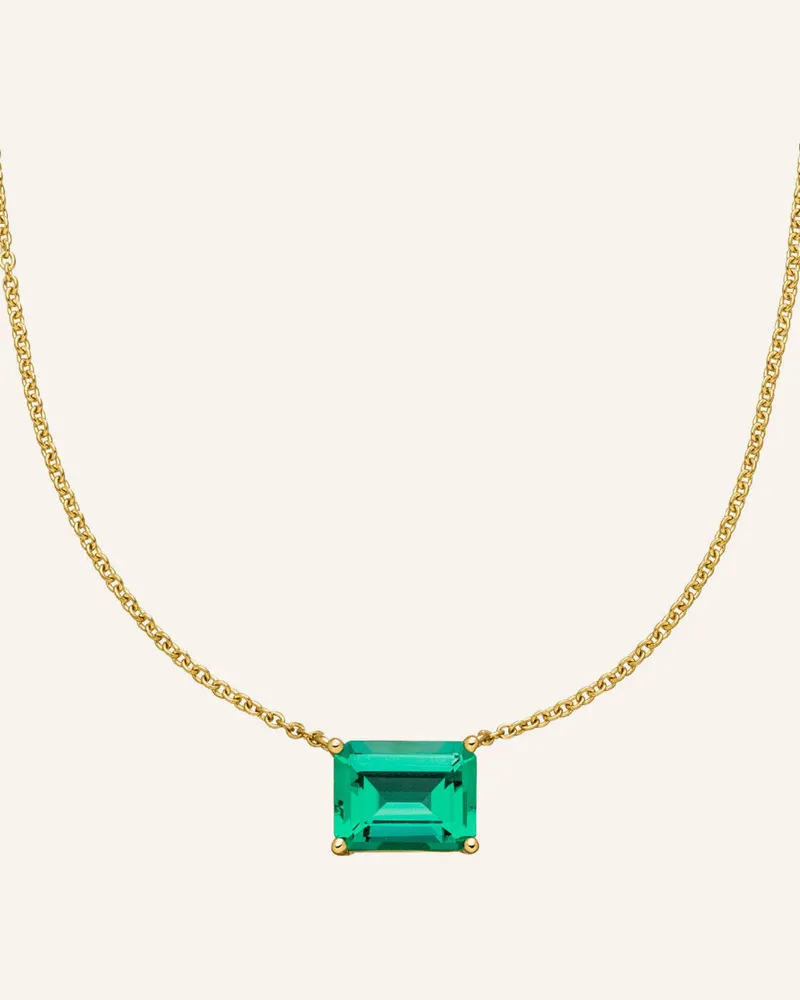 VEYNOU Halskette EDEN aus 14 Karat Gelbgold mit 1ct. Smaragd Gold