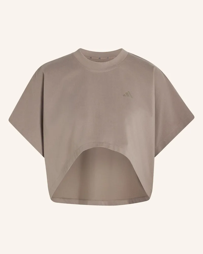 adidas Primelift Workout Grafik T-Shirt beige Khaki