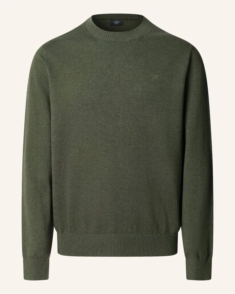 Hackett Pullover Ess Cotton Crew gruen Oliv