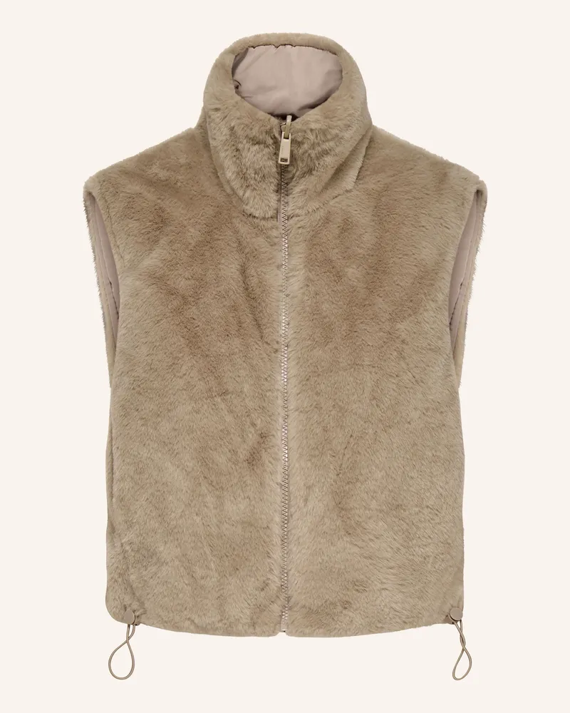 only Kunstfell-Weste beige Beige
