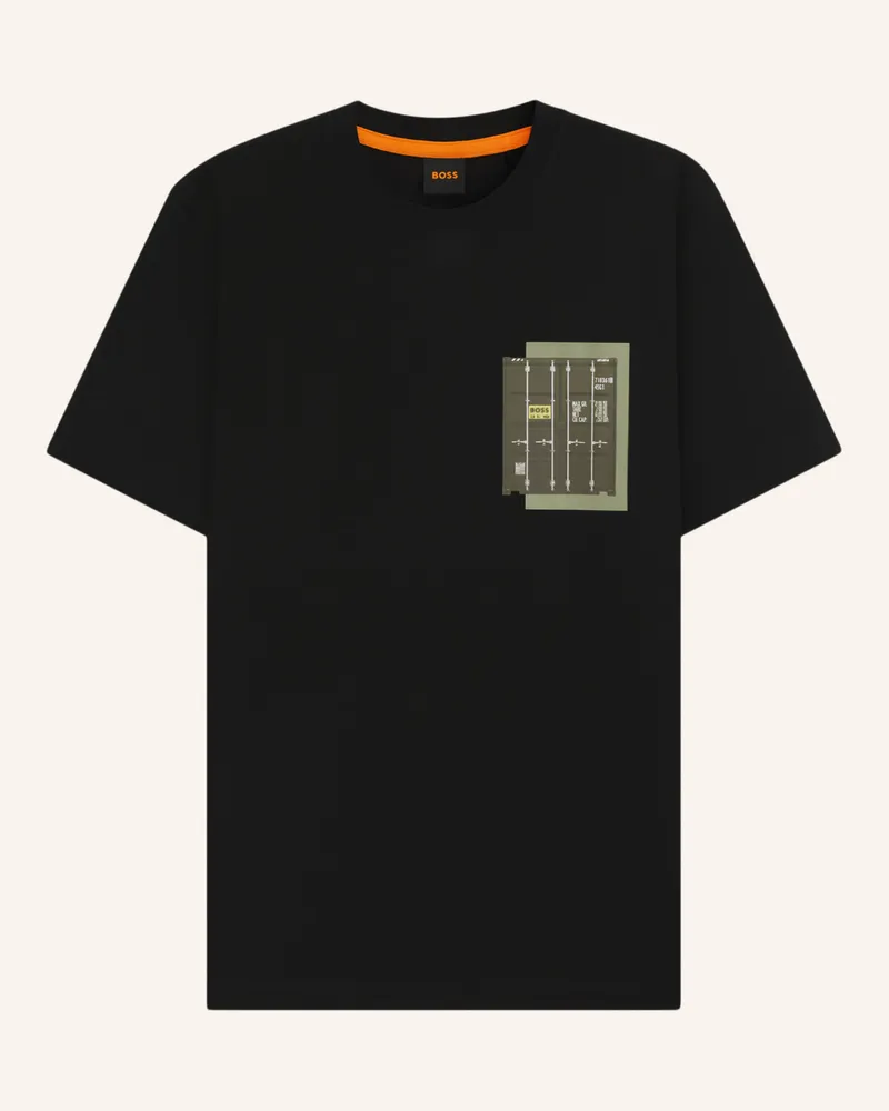 HUGO BOSS T-Shirt TE_CONTAINER Regular Fit Schwarz
