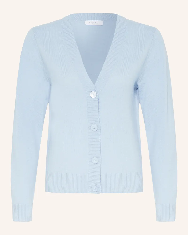 Darling Harbour Strickjacke aus Cashmere Himmelblau