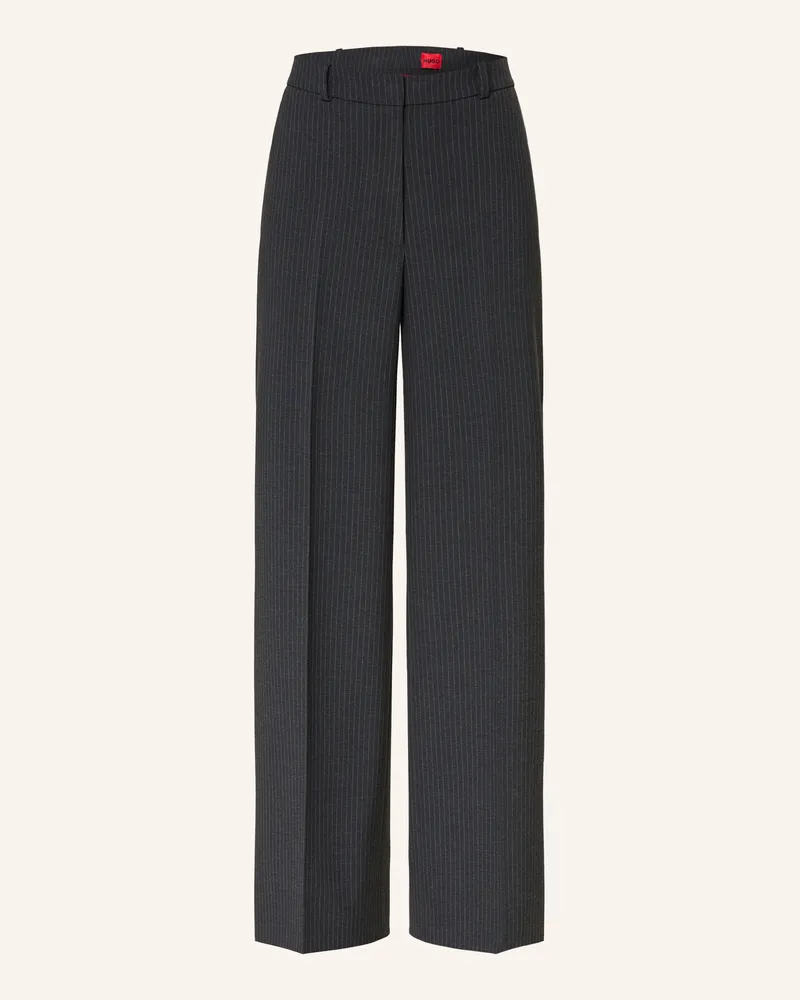 HUGO BOSS Marlenehose Hambala grau Dunkelblau