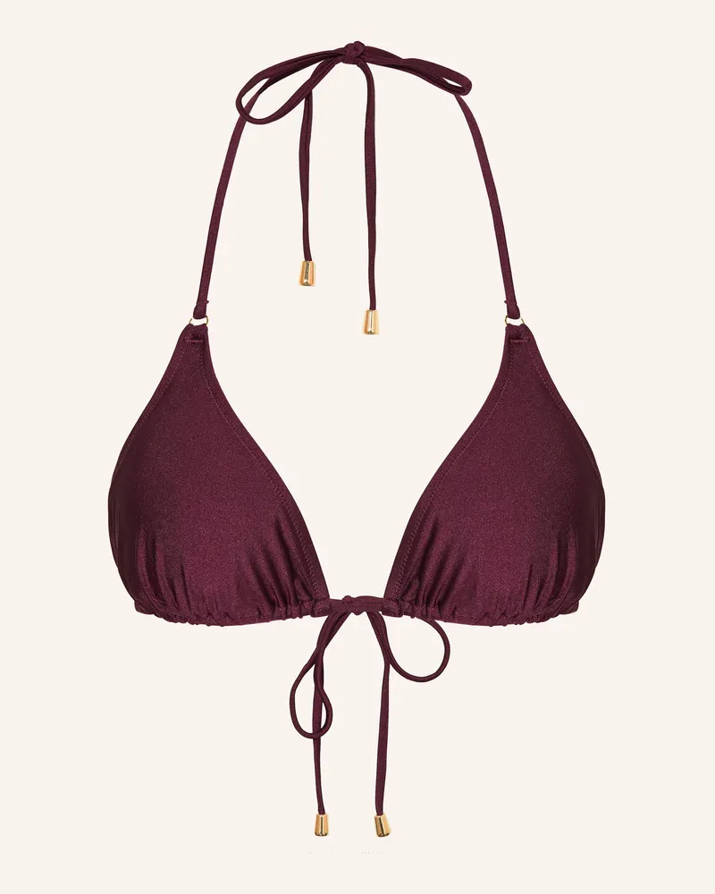 Mrs & HUGS Triangel-Bikini-Top lila Dunkelrot