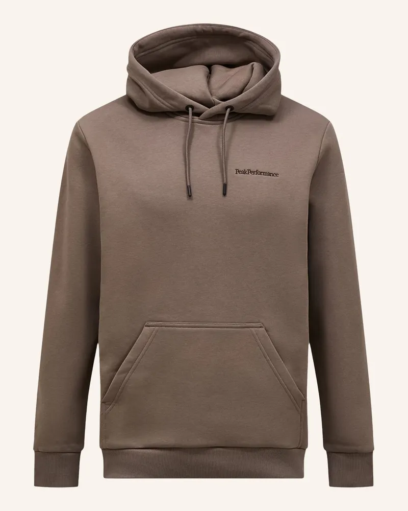 Peak Performance Original Small Logo Hood Kapuzensweatshirt braun Hellbraun