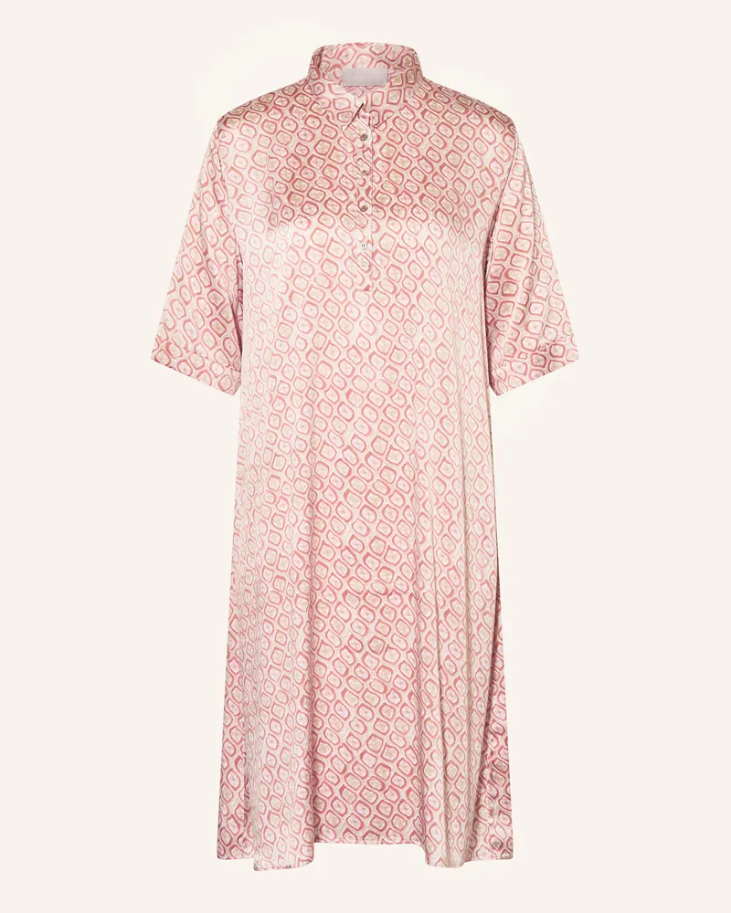 hemisphere Hemdblusenkleid aus Seide Hellbraun