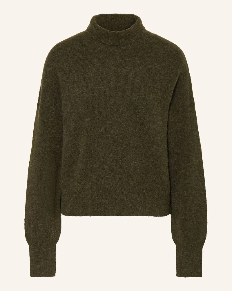 Samsøe & Samsøe Rollkragenpullover Nola Mit Alpaka gruen Khaki