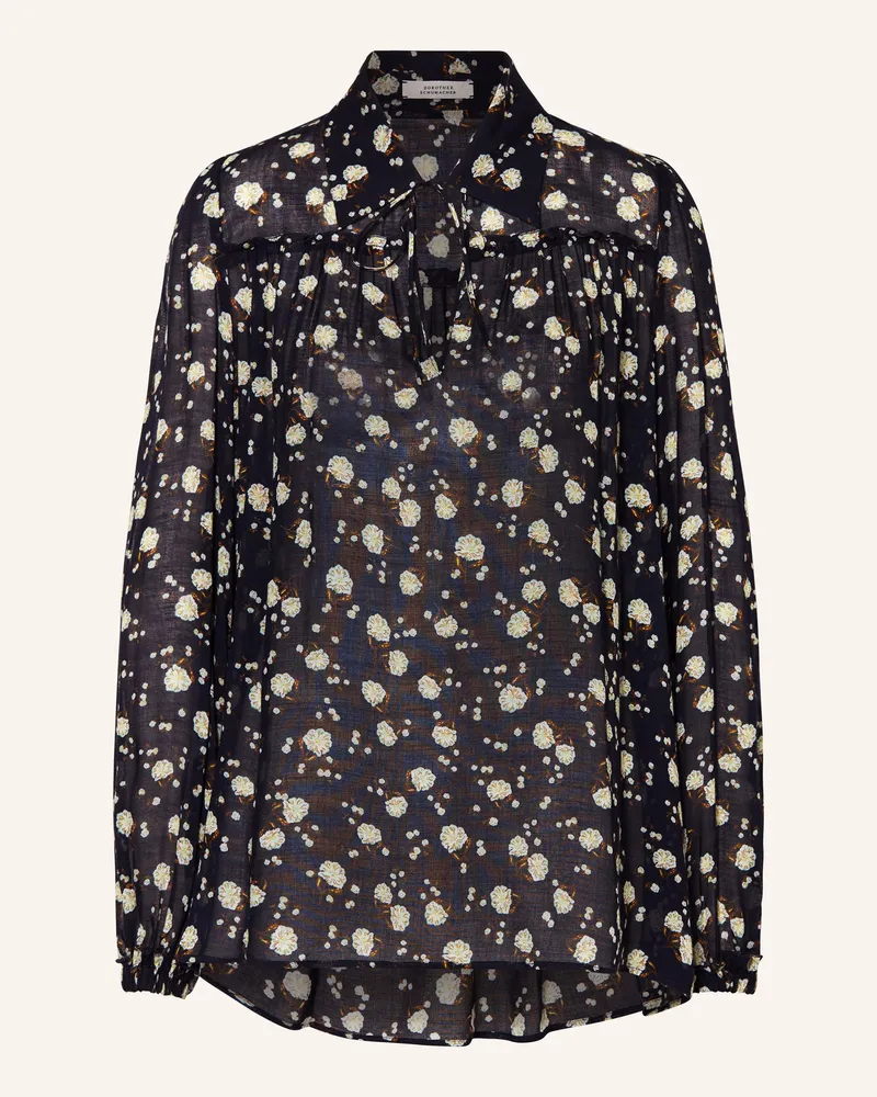 Dorothee Schumacher Blusenshirt FLORAL VOLUMES mit Rüschen Dunkelblau