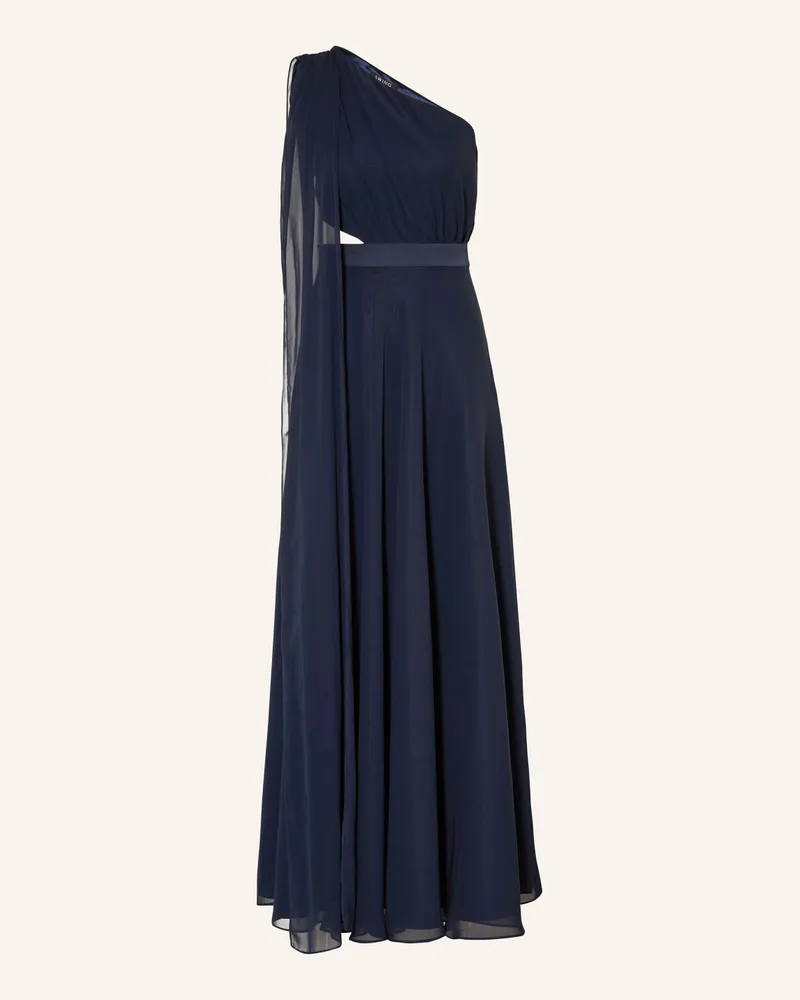 Swing Abendkleid mit Cut-out Blau