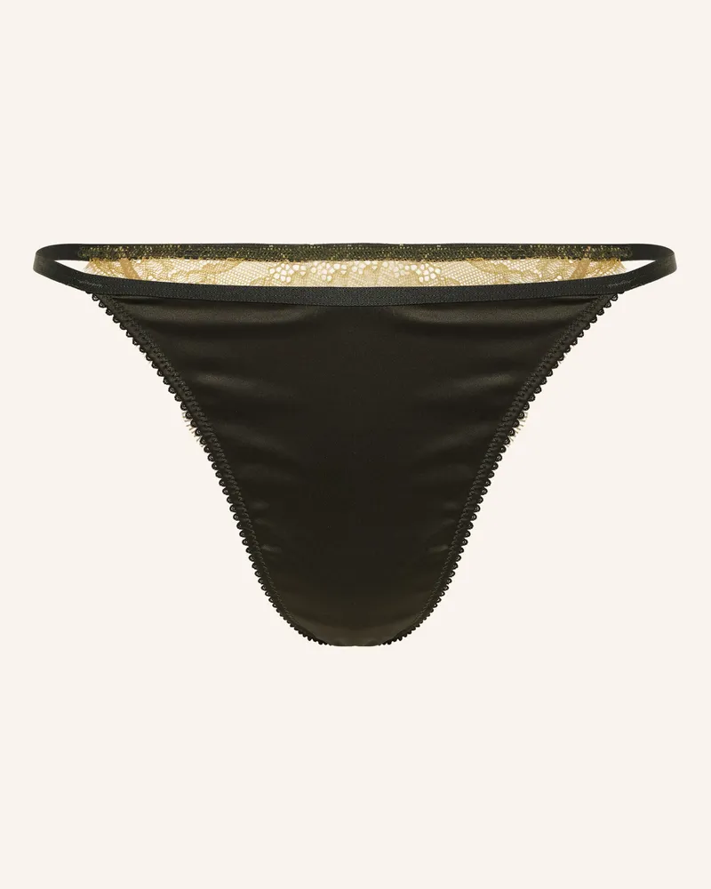 LOVE Stories String Charlotte Aus Satin gruen Dunkelgrün