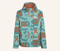 Adidas Minecraft Terrex 2 Layer Climaproof Regenjacke blau