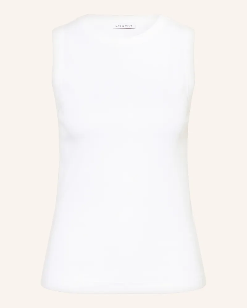 Mrs & HUGS Top weiss Weiss