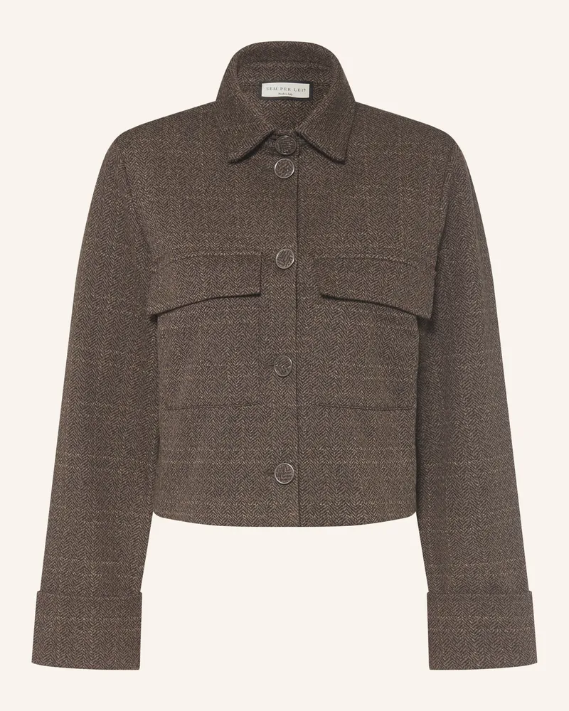 SEM PER LEI Kastenjacke braun Braun