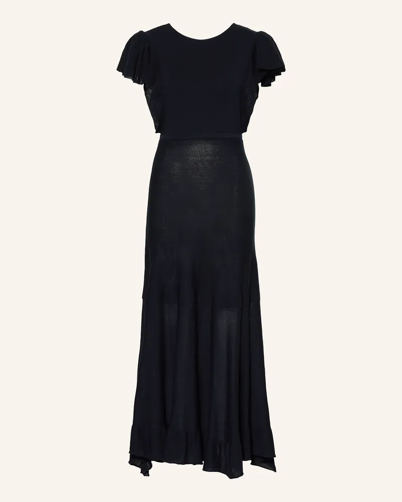 ba&sh Strickkleid BAUTIE mit Volants Dunkelblau