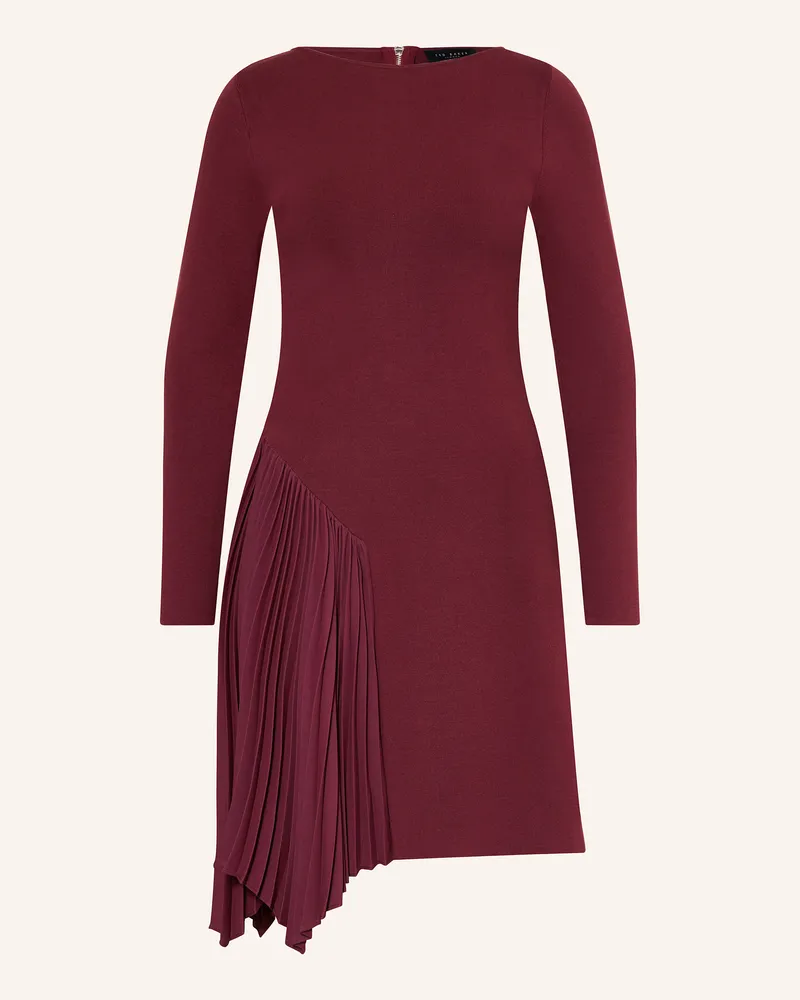 Ted Baker Cocktailkleid NALREE mit Plissees Dunkelrot