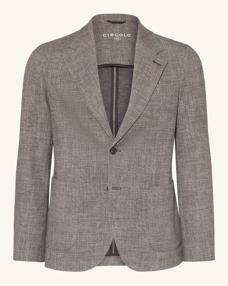CIRCOLO 1901 Flanellsakko Extra Slim Fit grau Dunkelgrau
