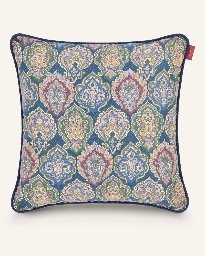 Etro Dekokissen blau Dunkelgrün
