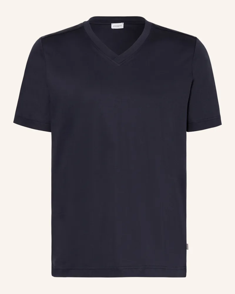 Zimmerli Schlafshirt Supreme Green Cotton blau Dunkelblau