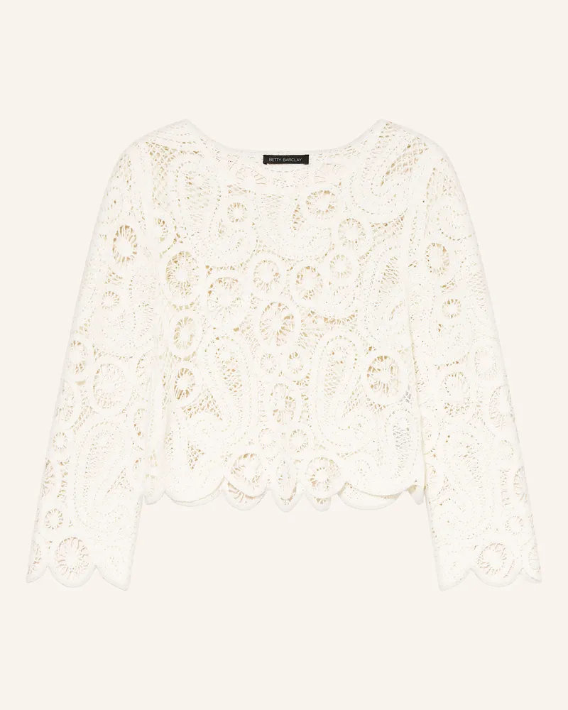 Betty Barclay Häkelpullover Weiss