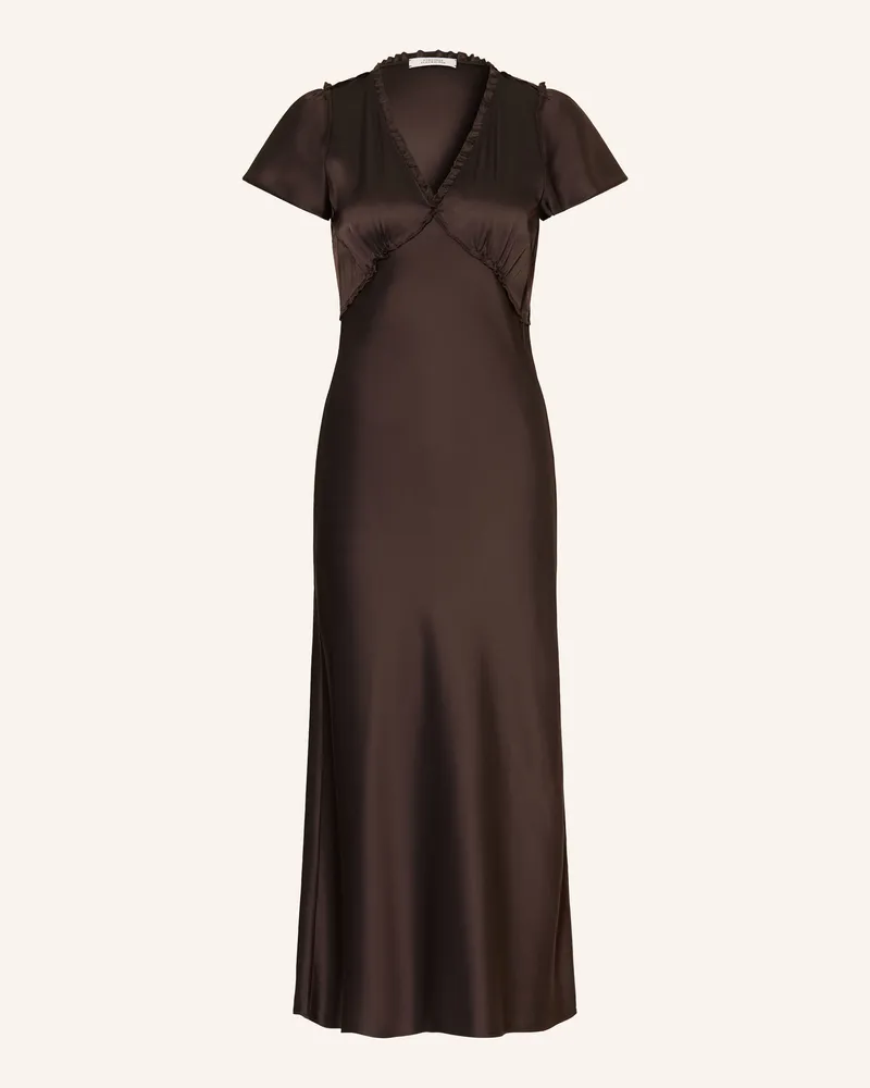 Dorothee Schumacher Abendkleid Shiny Statement braun Dunkelbraun