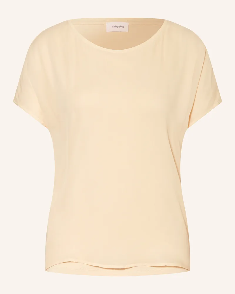 Darling Harbour Blusenshirt im Materialmix Beige
