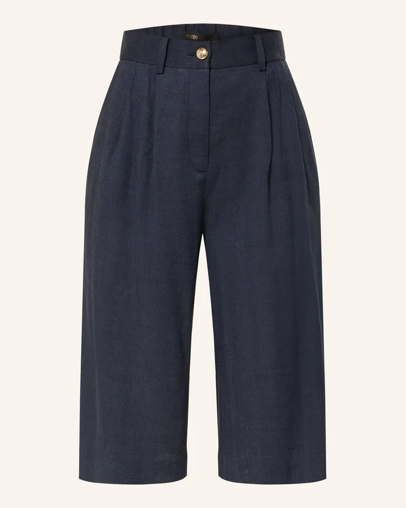 Maje Bermudas Mit Leinen blau Dunkelblau