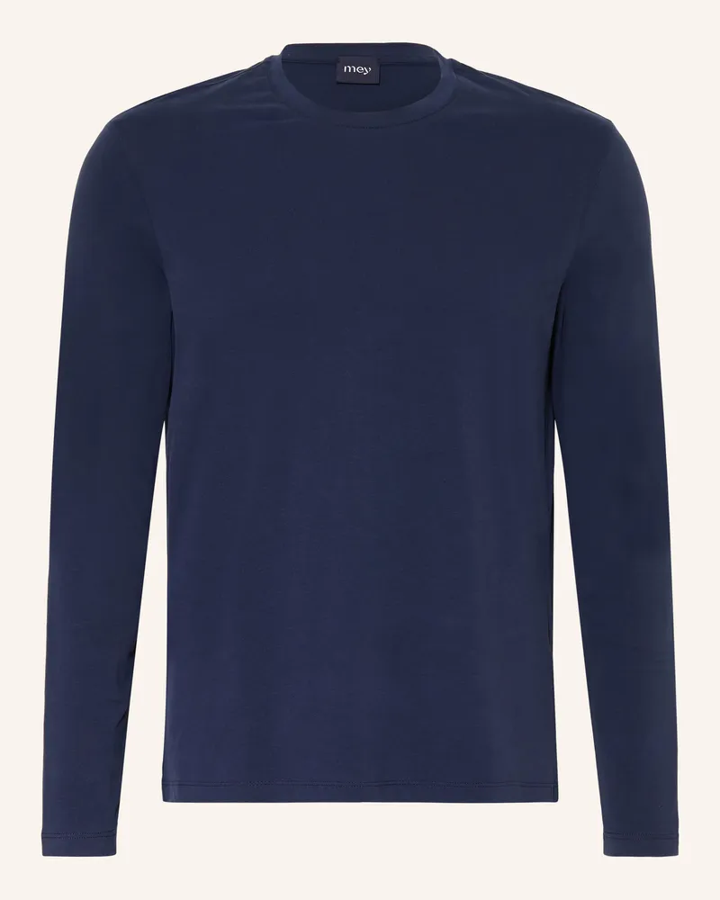 Mey Schlafshirt Serie Relaxed Tuned blau Dunkelblau