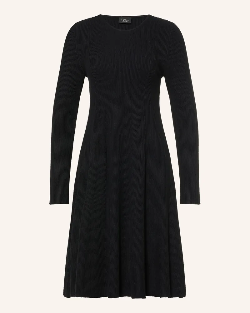 S.Oliver Strickkleid schwarz Schwarz