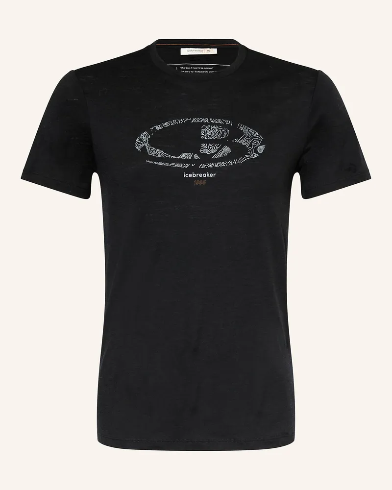 Icebreaker T-Shirt MERINO 150 TECH LITE 30 ANNIVERSARY Schwarz