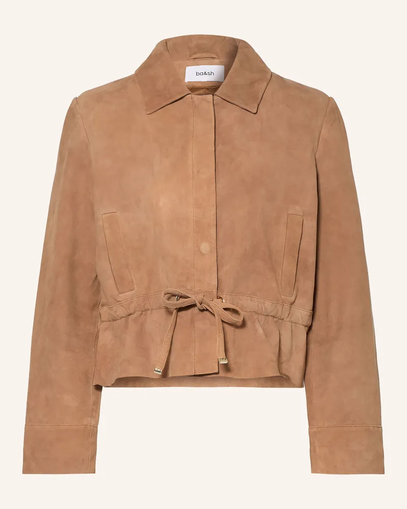 ba&sh Lederjacke Manita braun Camel