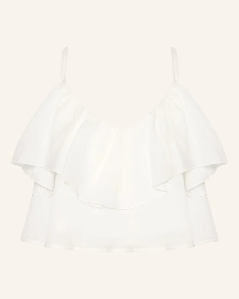 Mrs & HUGS Blusentop Mit Volants weiss Weiss