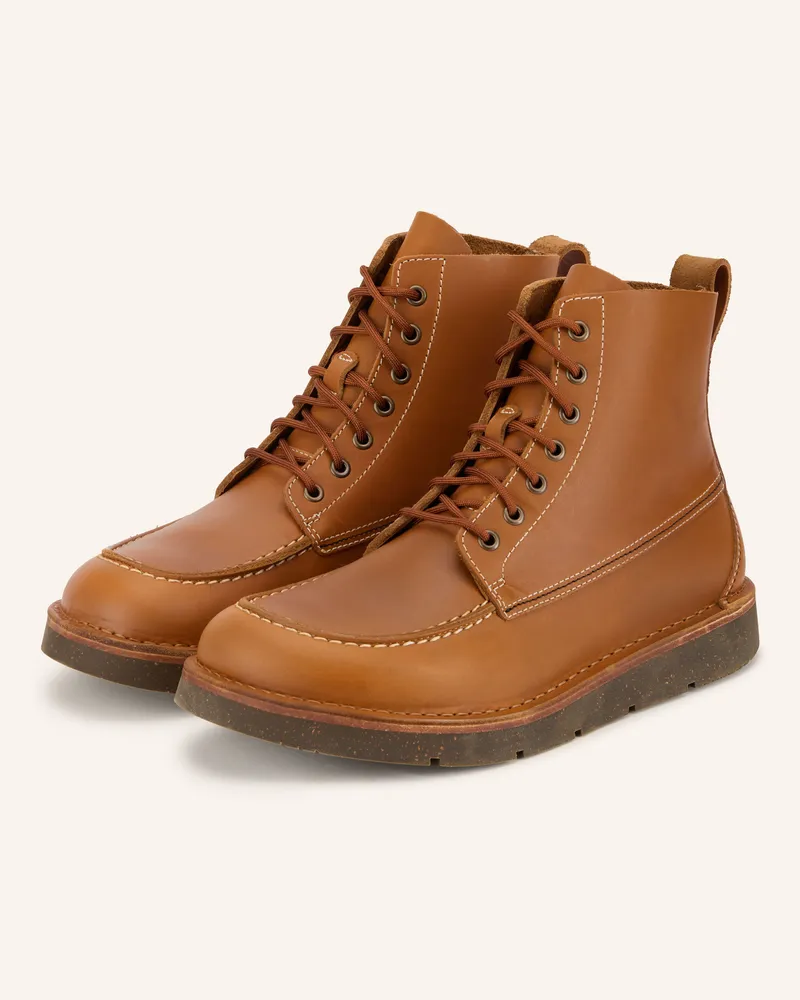 Birkenstock Schnürboots Birmingham Moc braun Cognac
