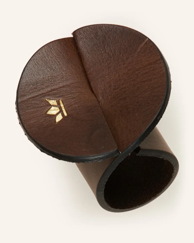 DUTCHDELUXES 4er-Set Serviettenringe braun Dunkelbraun