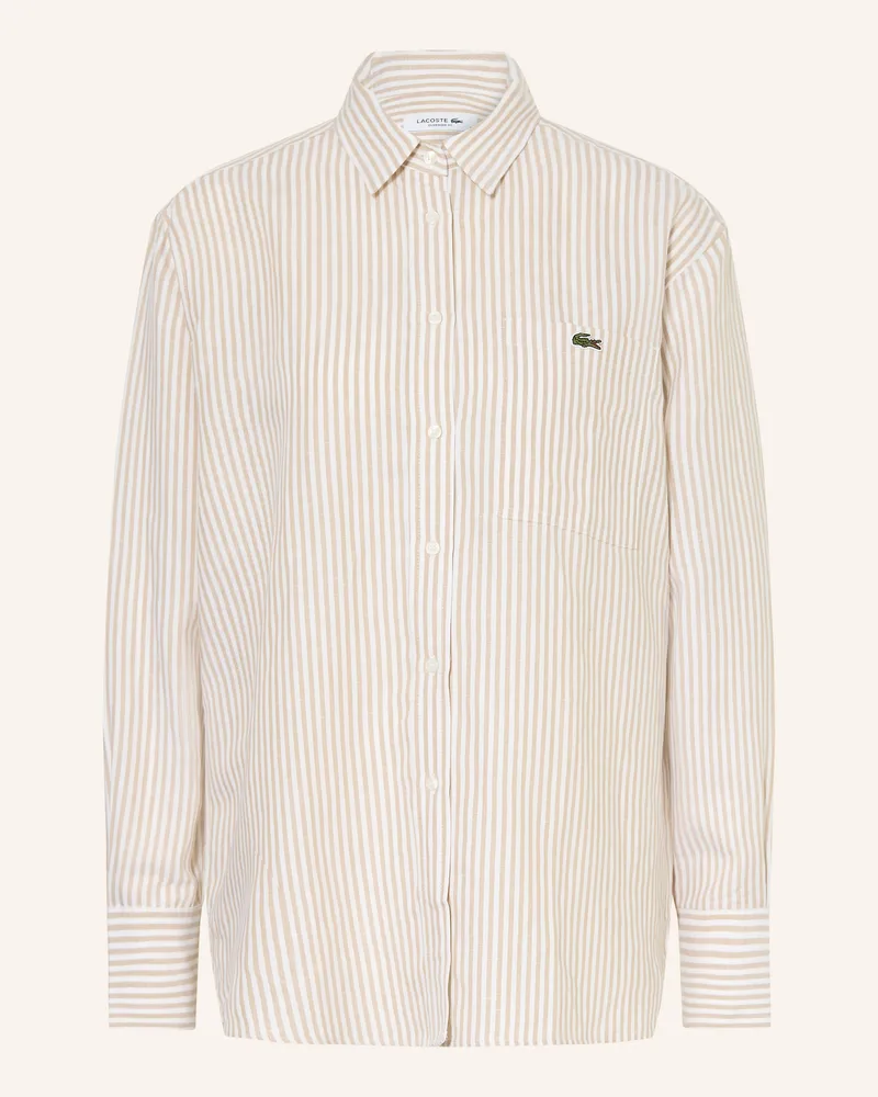 Lacoste Hemdbluse Mit Leinen beige Beige