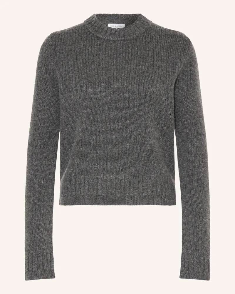Mrs & HUGS Pullover Mit Cashmere grau Dunkelgrau