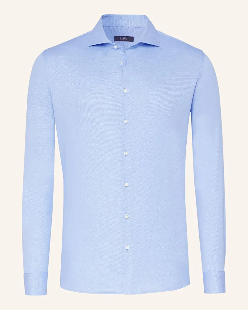 DESOTO Jerseyhemd Slim Fit Hellblau
