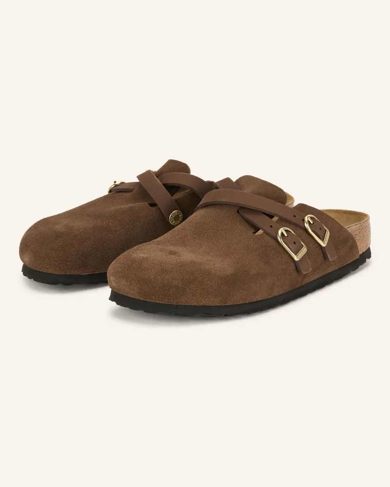 Birkenstock Pantoletten Blair D-Buckle braun Dunkelbraun