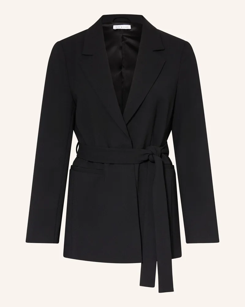 Mrs & HUGS Blazer schwarz Schwarz