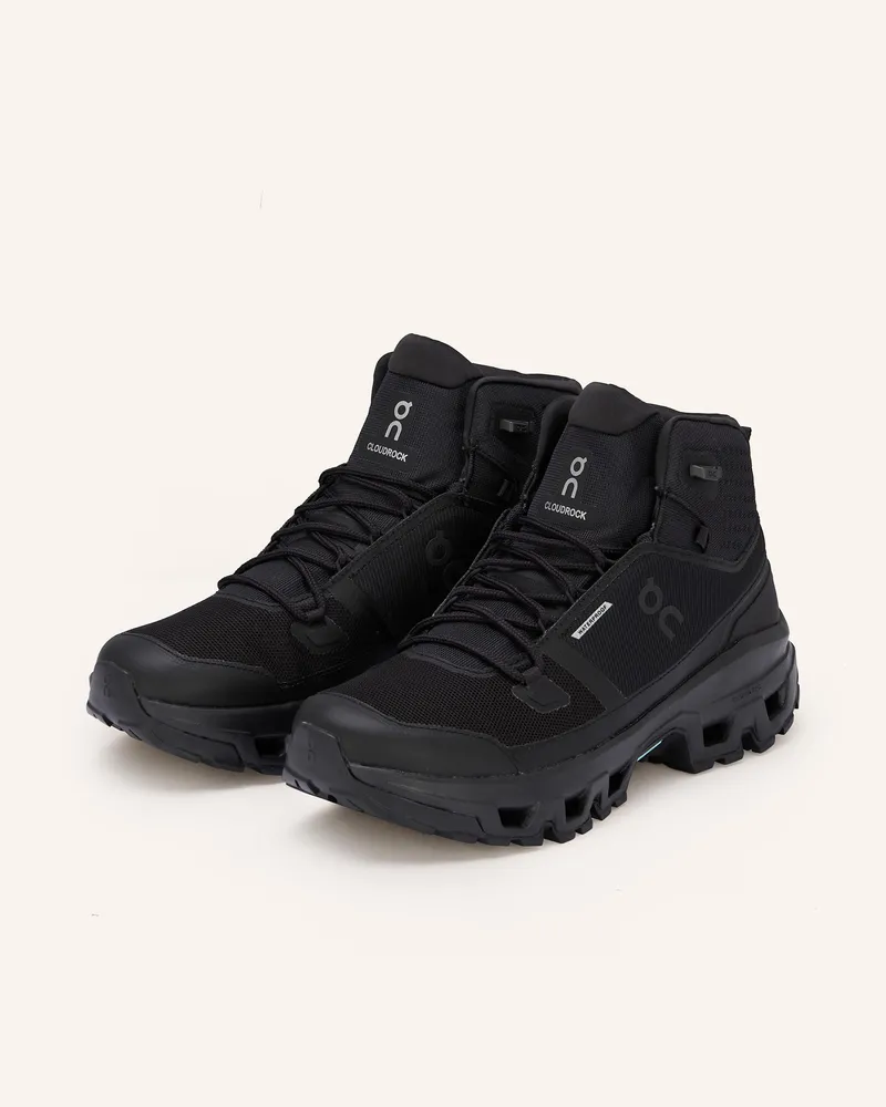 ON Wanderschuhe CLOUDROCK MID WP Schwarz