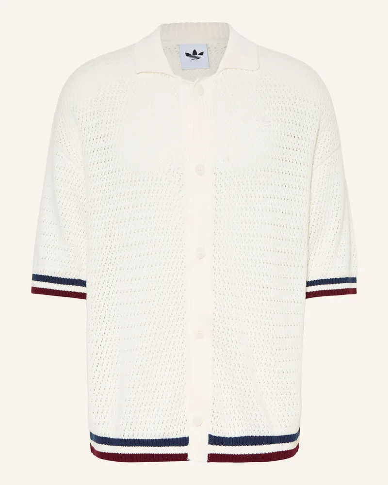 adidas Strickhemd Munich Loose Fit weiss Creme