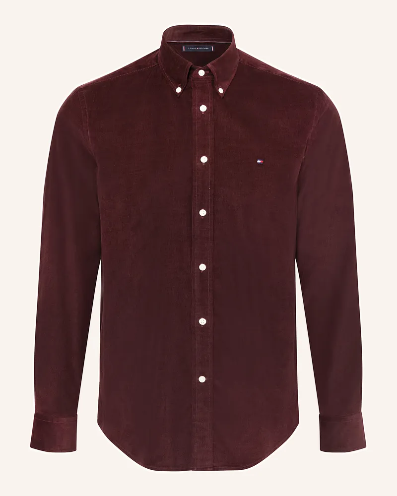 Tommy Hilfiger Cordhemd Regular Fit rot Dunkelrot