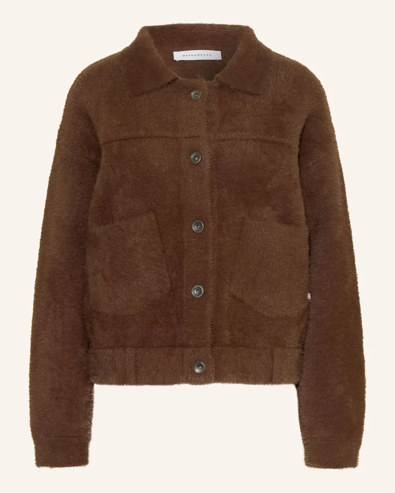 RINO & PELLE Strickjacke Bubbly braun Dunkelbraun