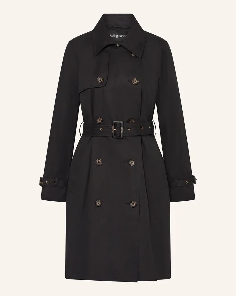 Darling Harbour Trenchcoat Schwarz